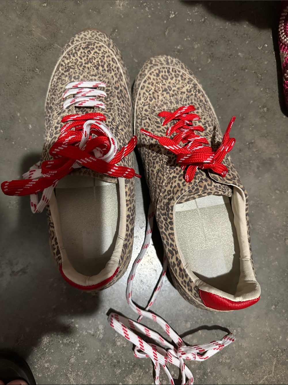 Dolce Vita Leopard Print Women's Casual Sneakers with Red Accents